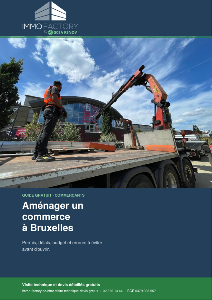 Couverture : Aménager un commerce à Bruxelles : permis, délais, budget