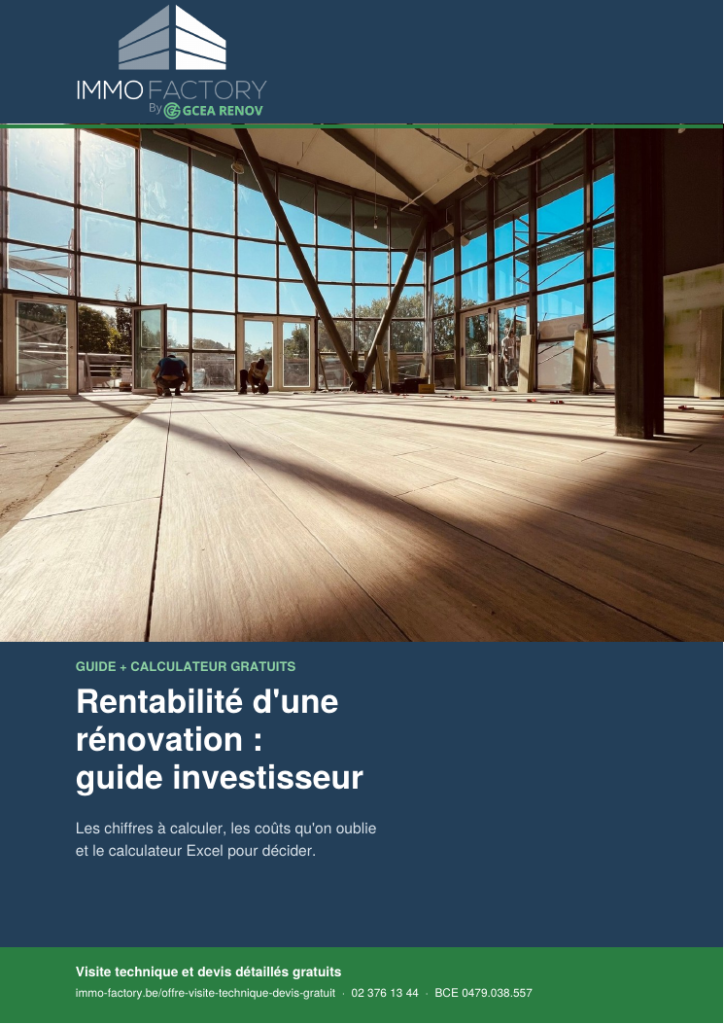 Couverture : Rentabilité d'une rénovation : le guide de l'investisseur (avec calculateur Excel)